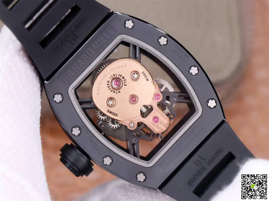 Richard Mille RM52-01 Tourbillon JB Factory Rose Gold Skull Dial