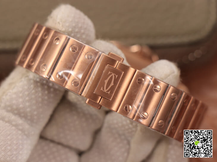 Cartier De Santos WSSA0010 BV Factory 18K Rose Gold White Dial