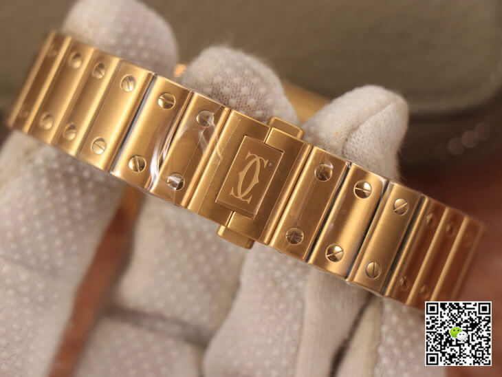 Cartier De Santos WSSA0010 BV Factory 18K Gold White Dial