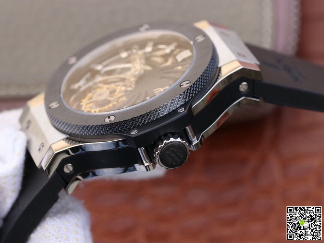 Hublot Big Bang Hollow Tourbillon Ceramic Bezel Skeleton Dial