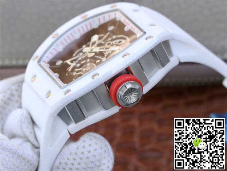 Richard Mille RM055 KV Factory White Rubber Strap
