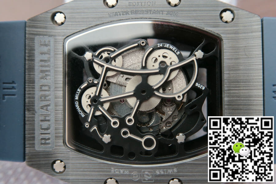 Richard Mille RM055 KV Factory Dark Blue Rubber Strap