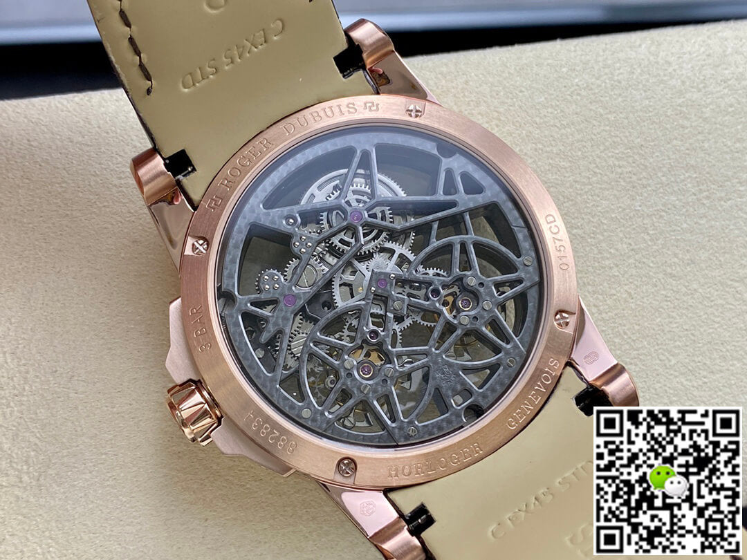 Roger Dubuis Excalibur RDDBEX0395 YS Factory Rose Gold Double Tourbillon Dial
