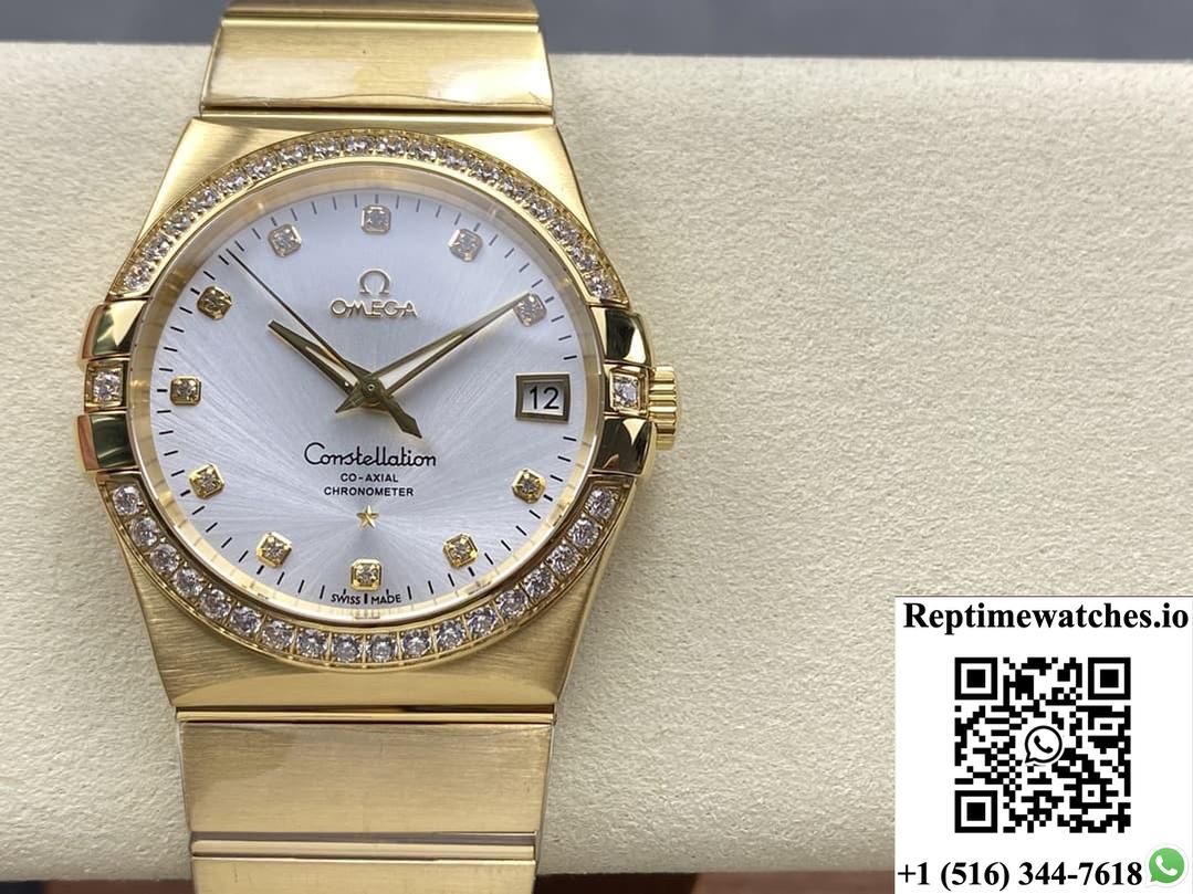 Omega Constellation 123.55.38.21.52.002 OM Factory Gold Case
