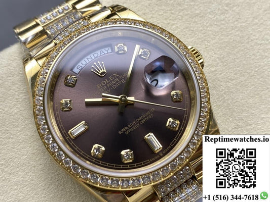 Rolex Day-Date M128348rbr-0007 8+ factory dark grey dial