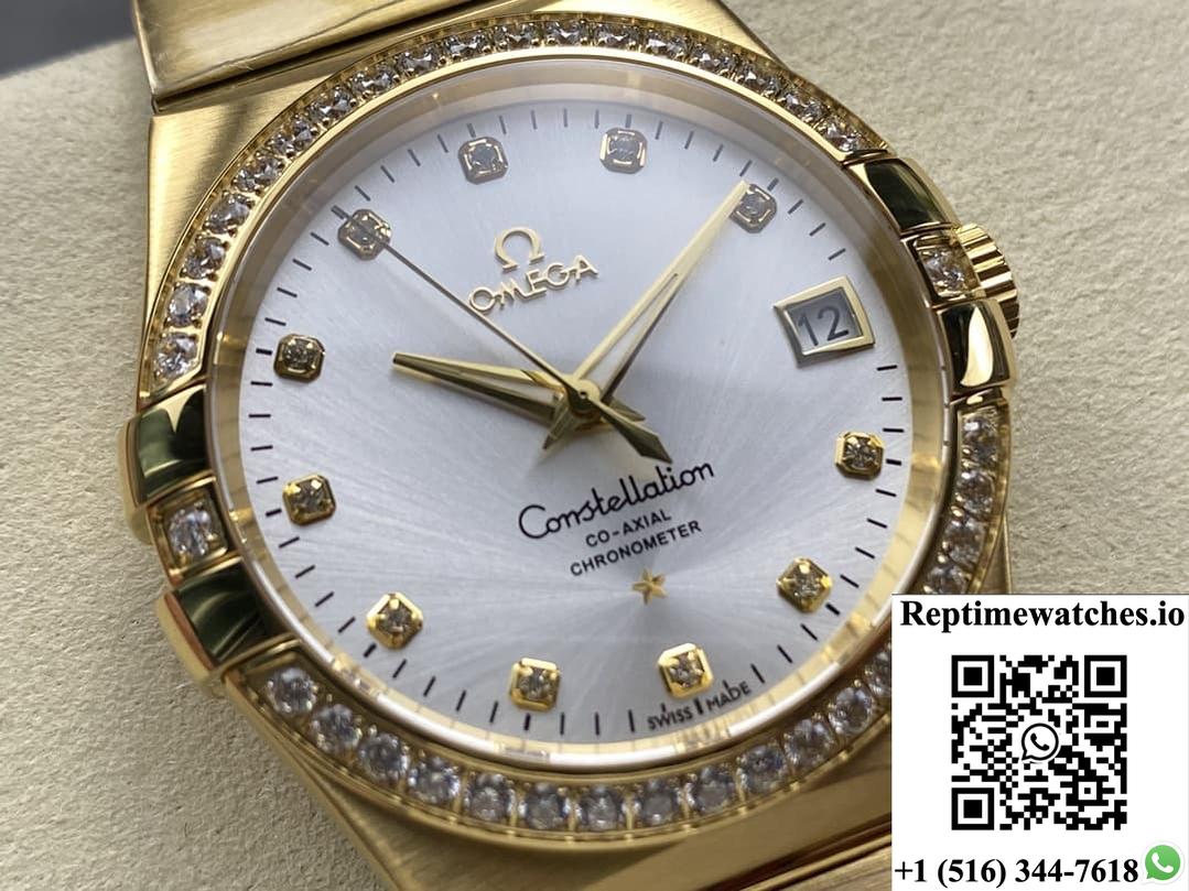 Omega Constellation 123.55.38.21.52.002 OM Factory Gold Case