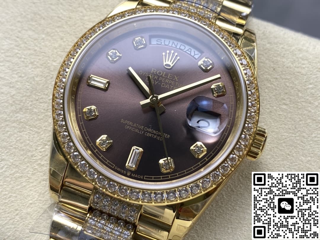 Rolex Day-Date M128348rbr-0007 8+ factory dark grey dial