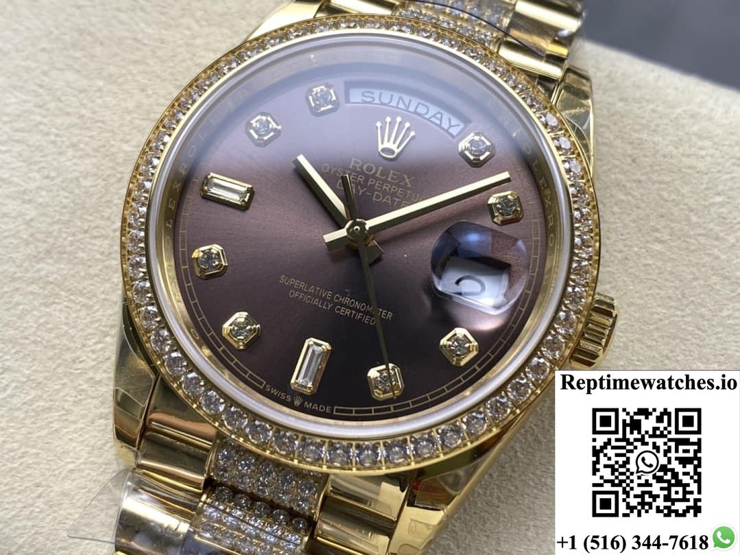 Rolex Day-Date M128348rbr-0007 8+ factory dark grey dial