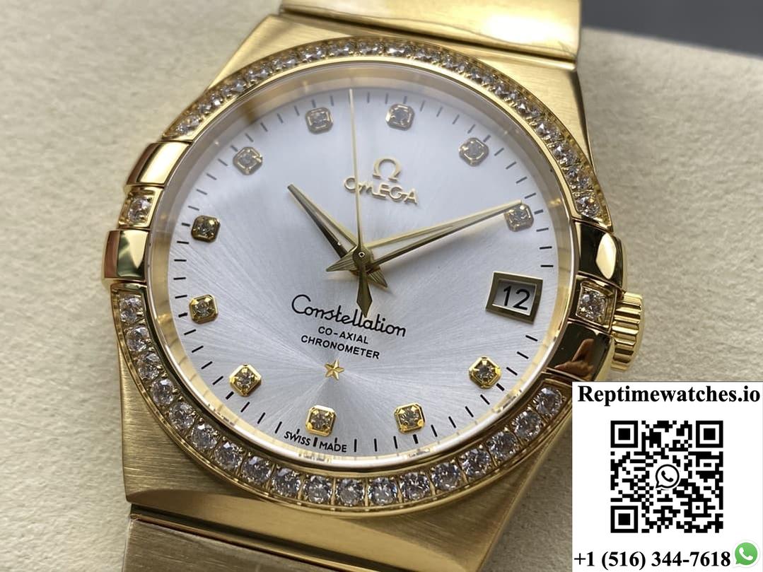 Omega Constellation 123.55.38.21.52.002 OM Factory Gold Case