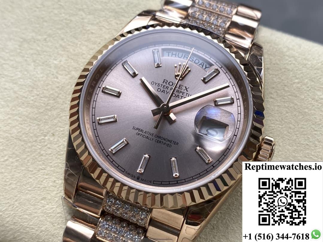 Rolex Day-Date M128235-0088 8+ Factory Screw-In Crown