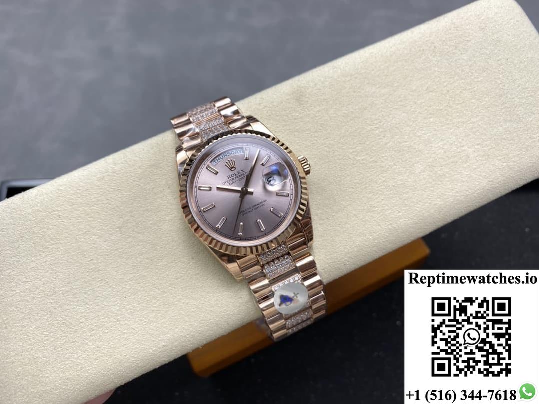 Rolex Day-Date M128235-0088 8+ Factory Screw-In Crown