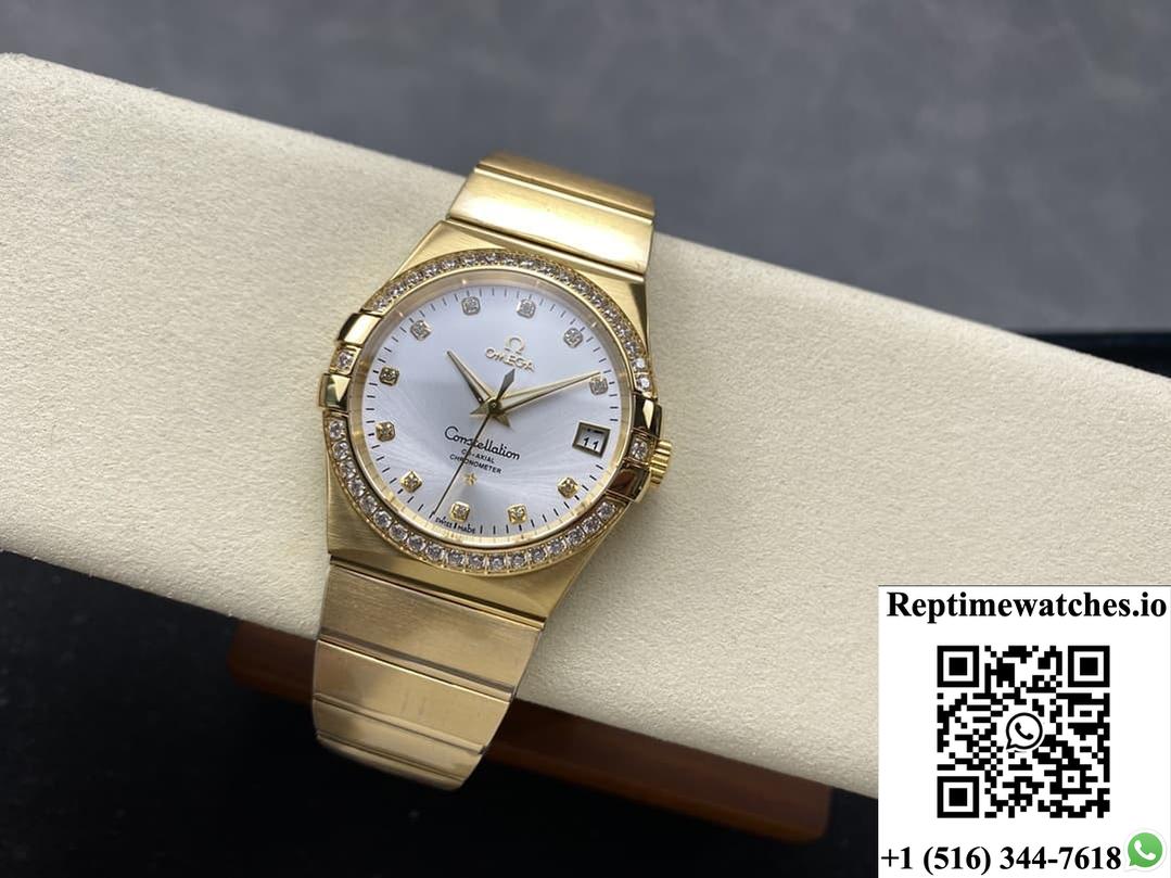 Omega Constellation 123.55.38.21.52.002 OM Factory Gold Case