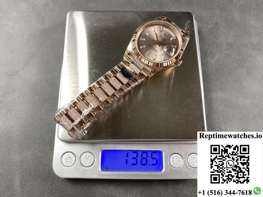 Rolex Day-Date M128235-0088 8+ Factory Screw-In Crown