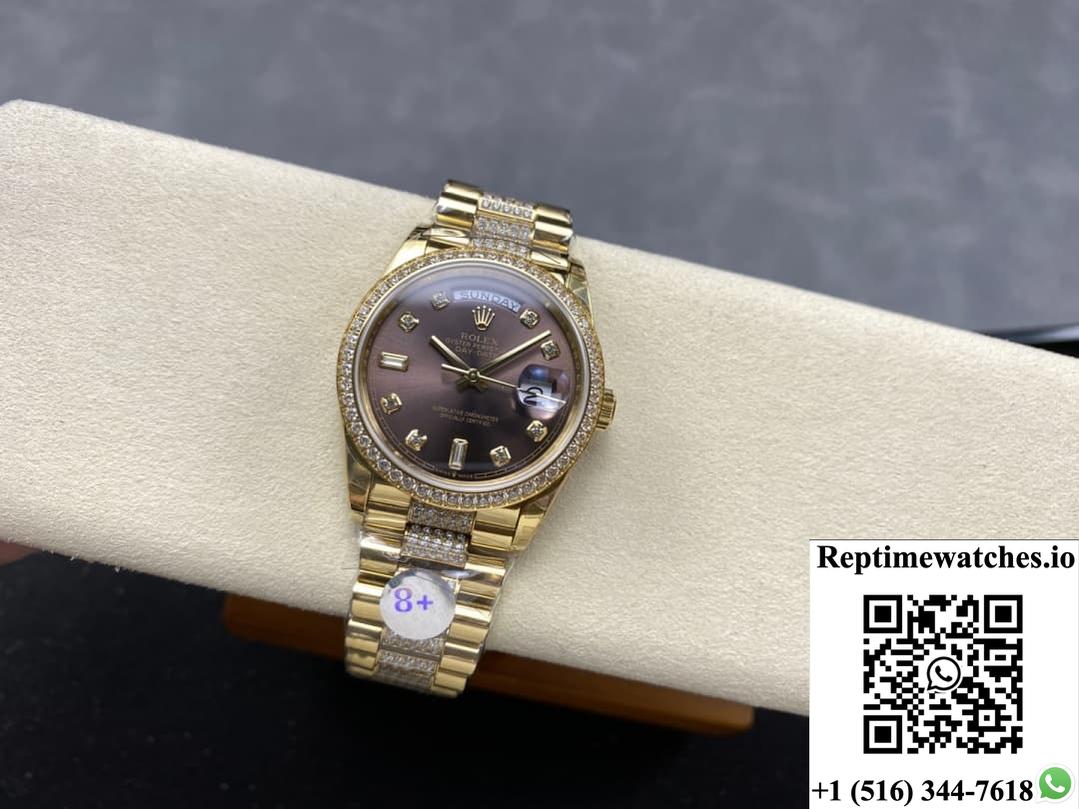 Rolex Day-Date M128348rbr-0007 8+ factory dark grey dial