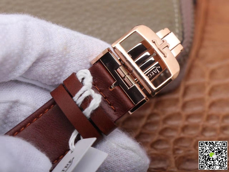 Jaeger LeCoultre Reverso Tribute Double-sided Double Time Zone Flip MG Factory Rose Gold Black Dial