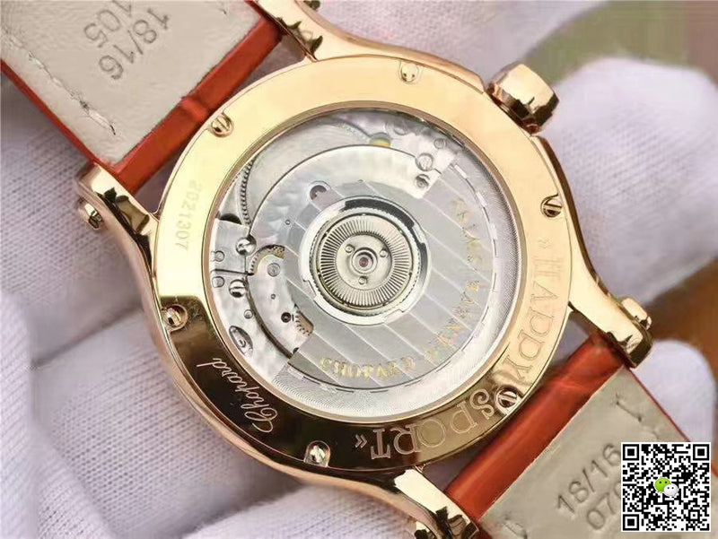 Chopard Happy Sport 274808 Rose Gold Diamonds YF Factory White Dial