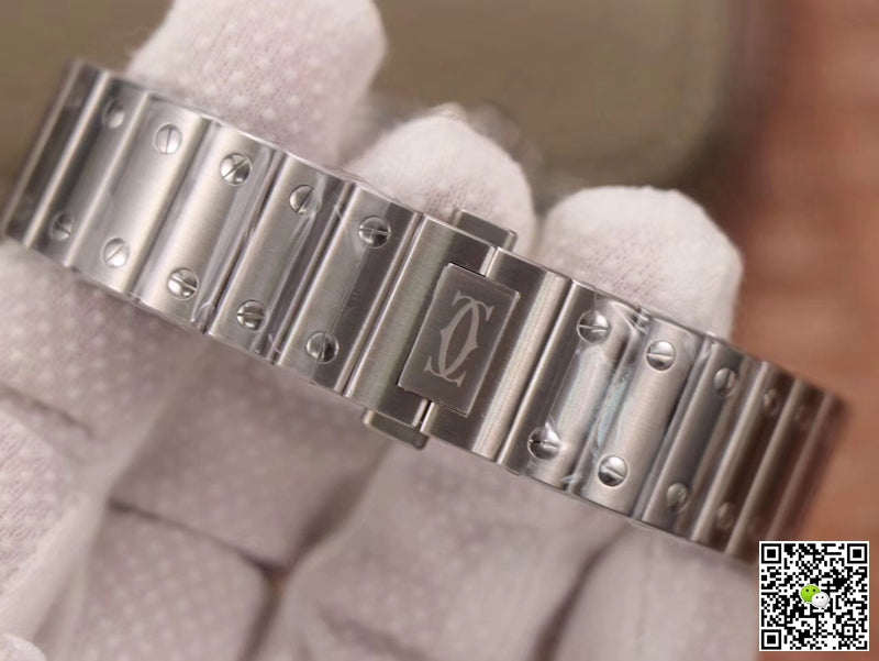 Cartier Santos WSSA0029 BV Factory Silver White Dial