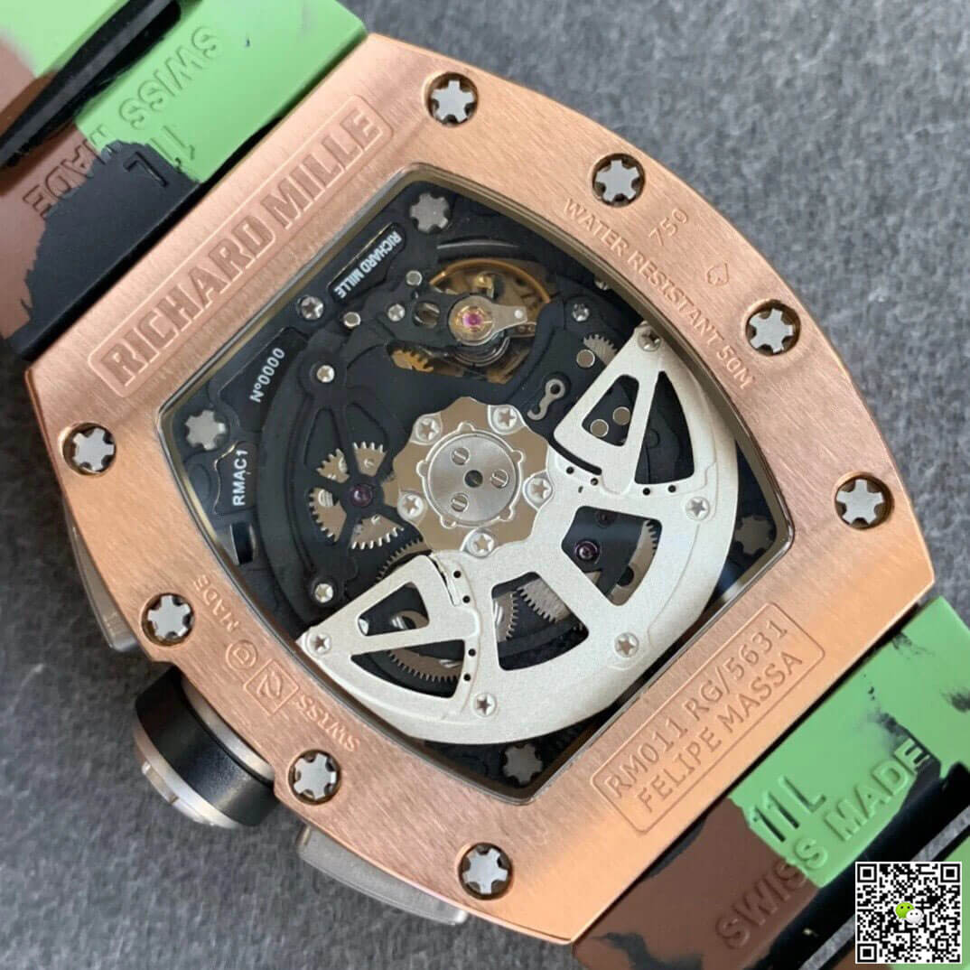 Richard Mille RM11 KV Factory Rose Gold Camouflage Strap