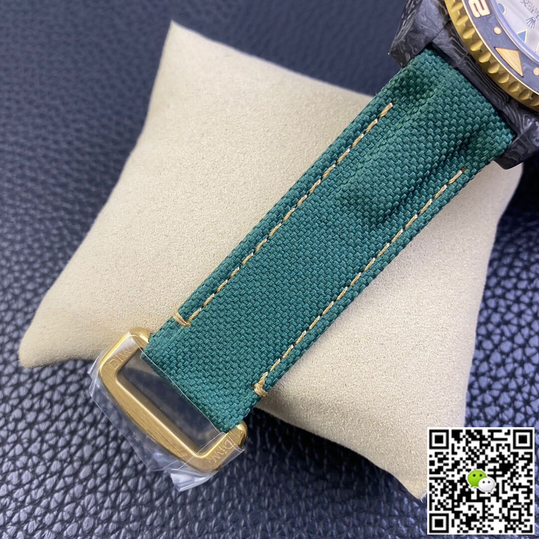 Rolex GMT-MASTER II Diw Carbon Fiber Case Green Fabric Strap