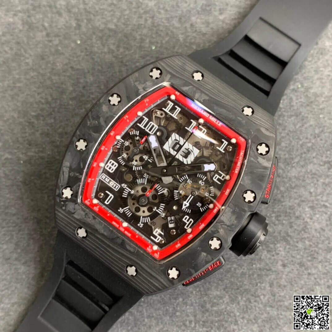 Richard Mille RM011 KV Factory Carbon Fiber Skeleton Dial