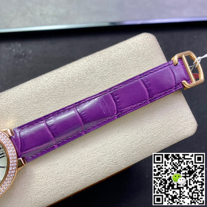 Ballon Bleu De Cartier 36MM WJBB0009 3K Factory Purple Leather Strap