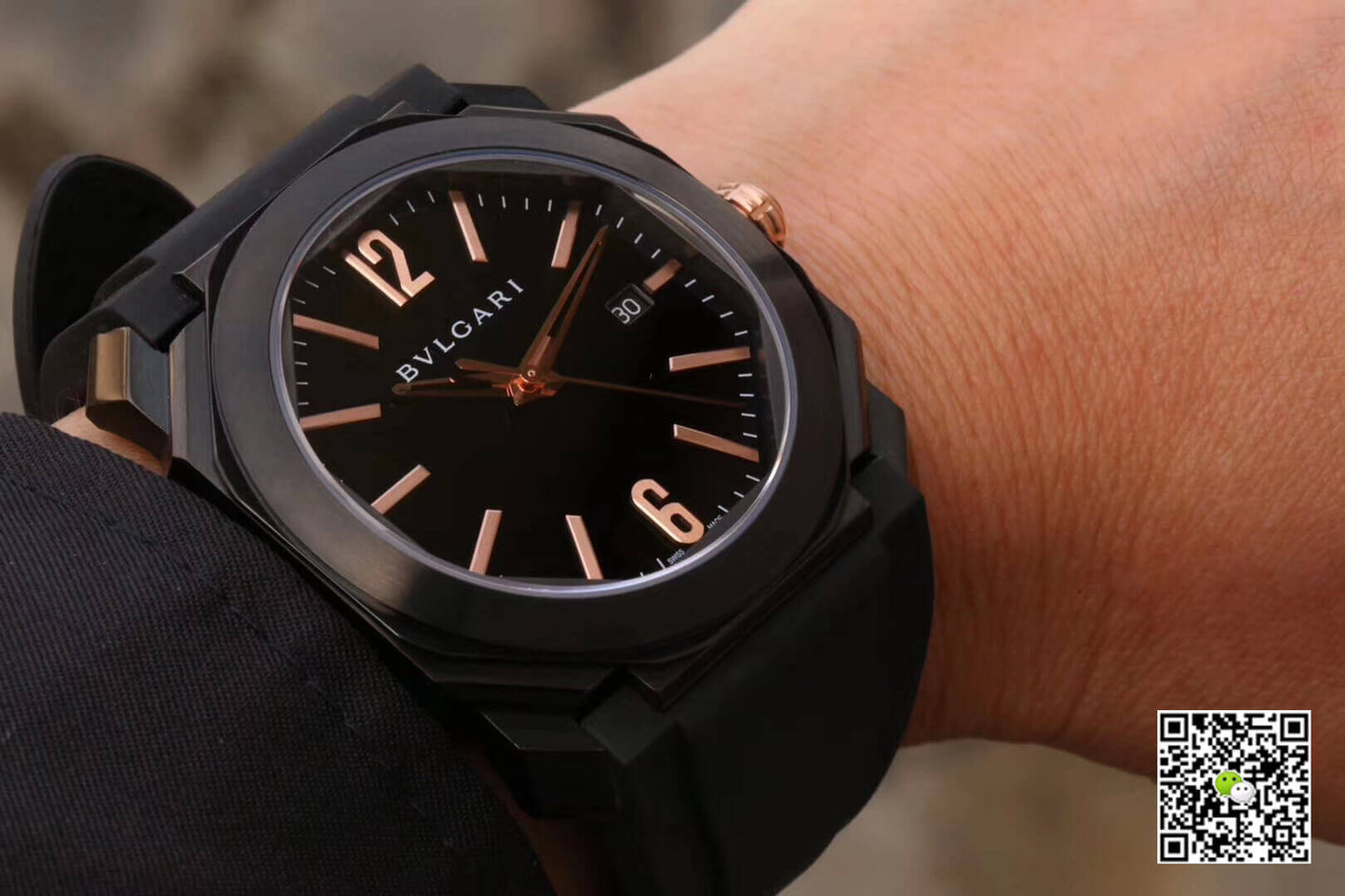 Bvlgari Octo 102581 BGO41BBSVD Black Dial