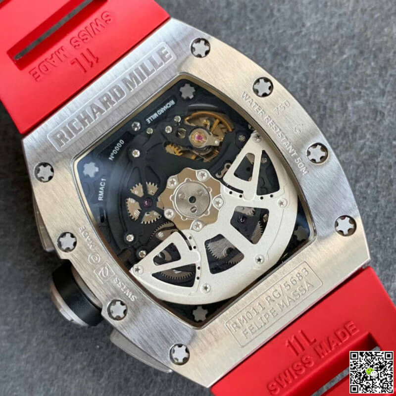 Richard Mille RM011 KV Factory Red Rubber Strap