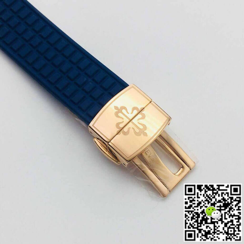 Patek Philippe Aquanaut 5067A Quartz Movement PPF Factory Rose Gold Blue Dial