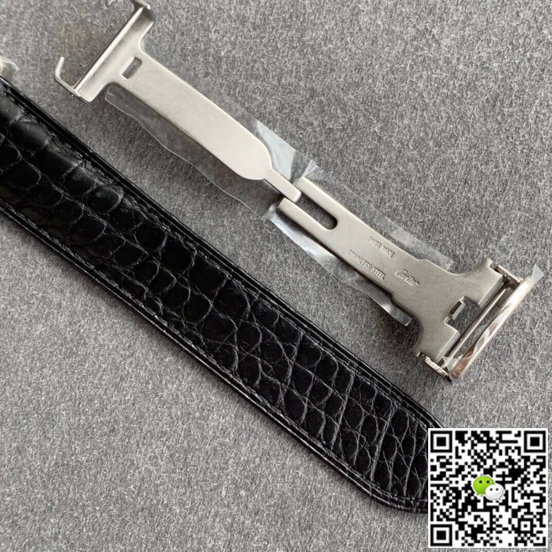 Cartier Tank K11 Factory Black Leather Strap