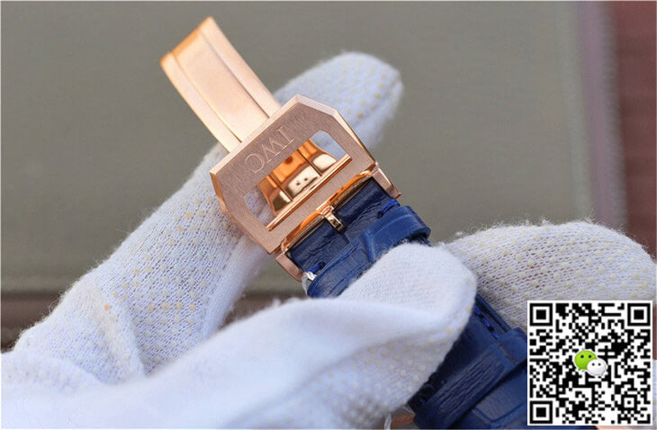 IWC Portuguese ZF Factory Blue Cowhide Strap