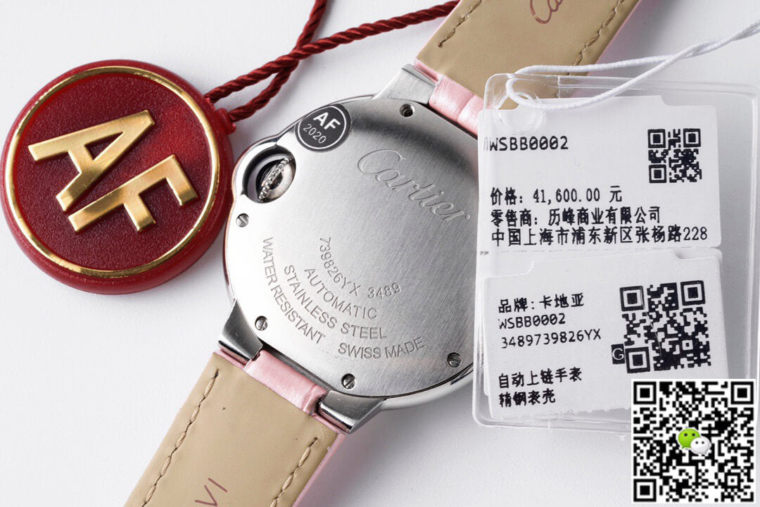Ballon Bleu De Cartier WSBB0002 33MM AF Factory Pink Dial