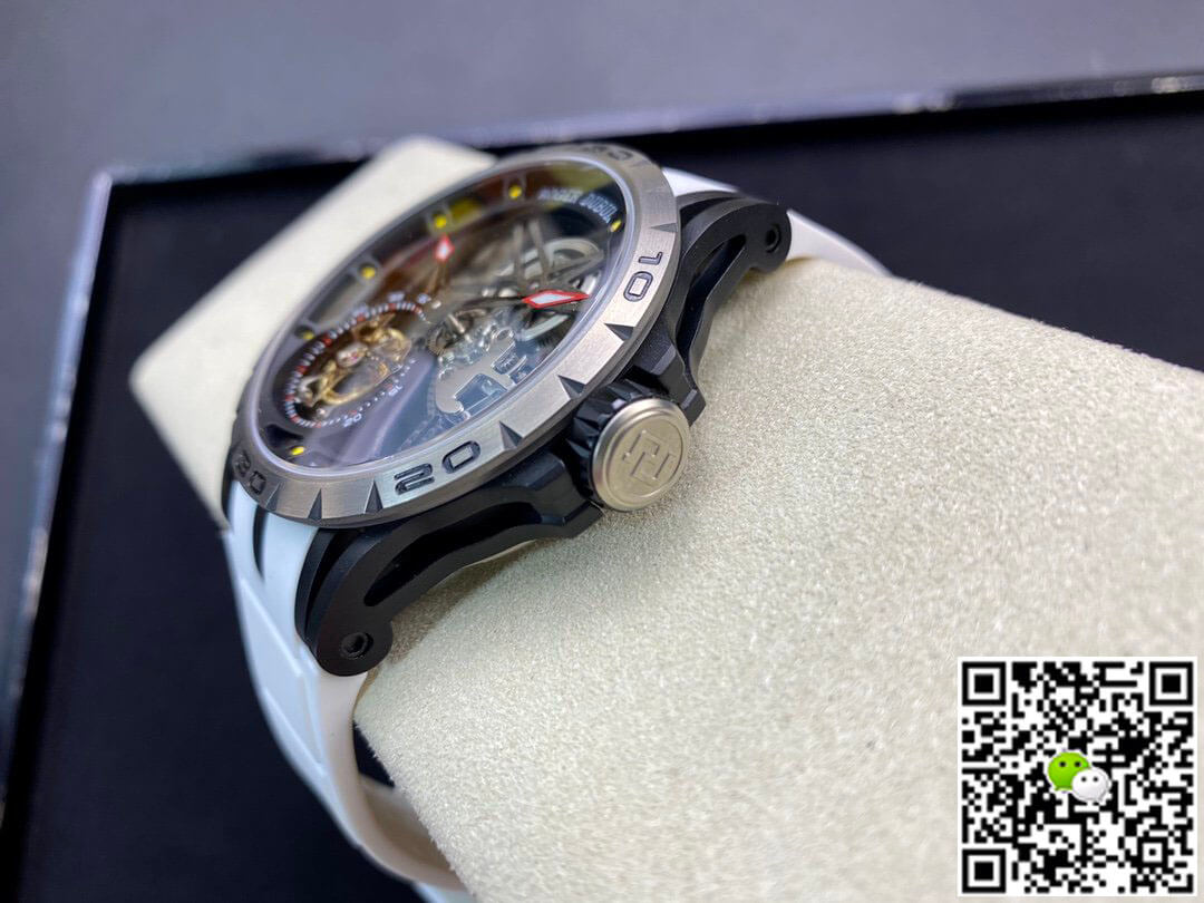 Roger Dubuis Excalibur RDDBEX0549 BBR Factory Tourbillon White Strap