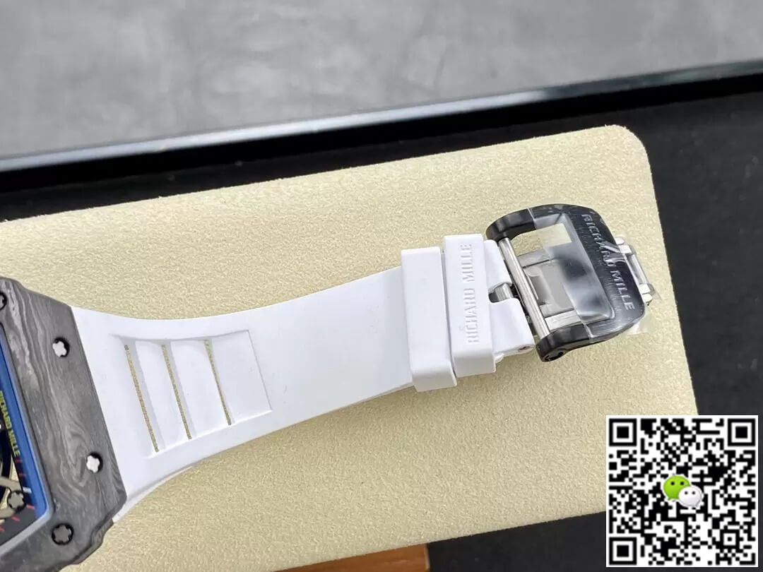 Richard Mille RM35-02 Carbon Fiber T+ Factory White Rubber Strap