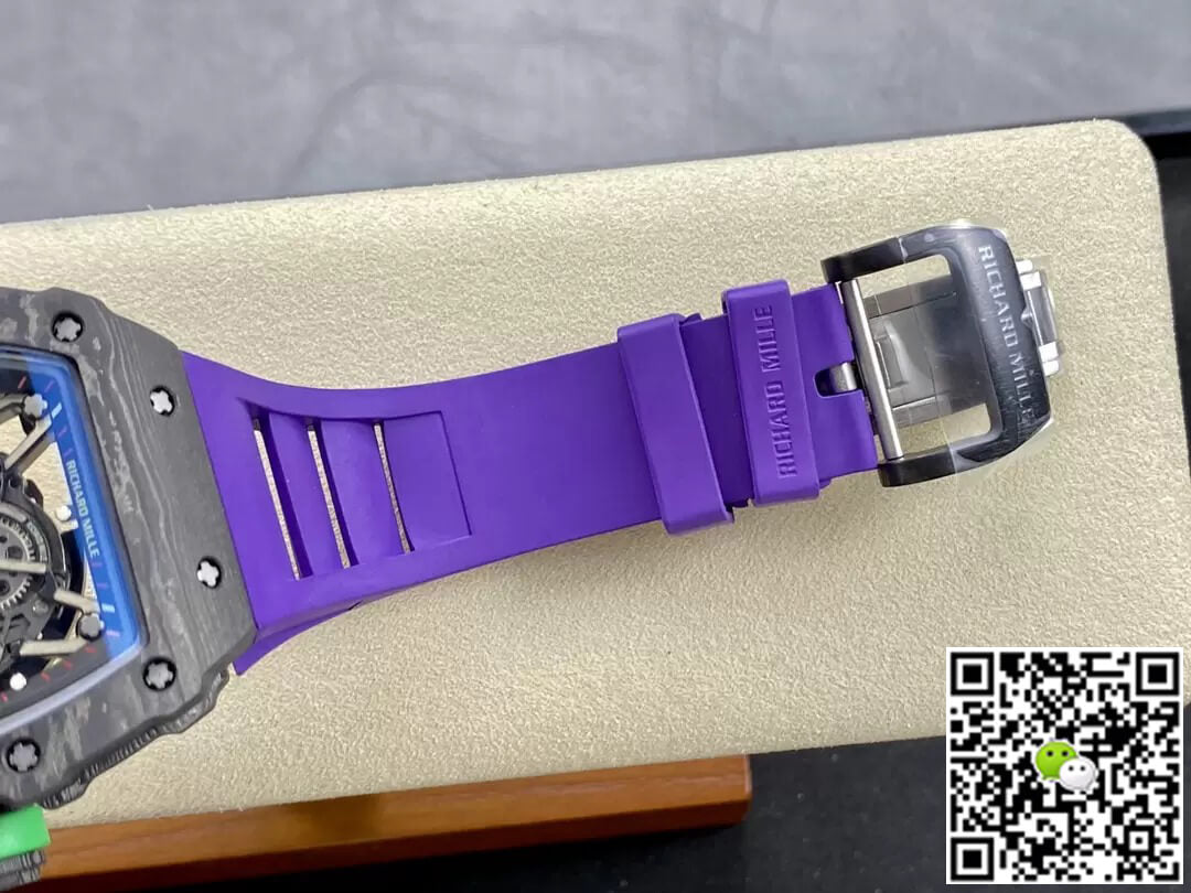 Richard Mille RM35-02 T+ Factory NTPT Carbon Fiber Purple Rubber Strap