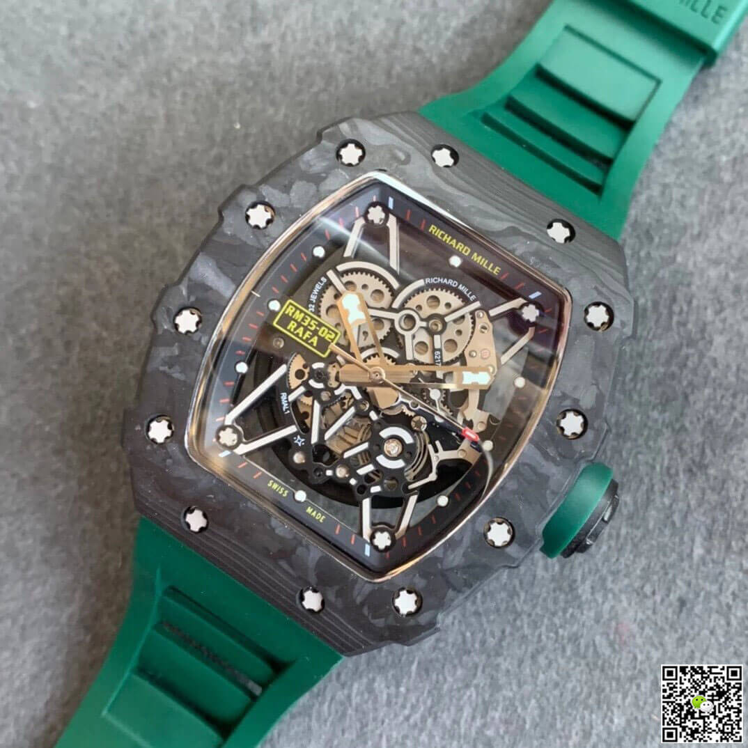 Richard Mille RM035-02 KV Factory V3 Carbon Fiber Green Strap