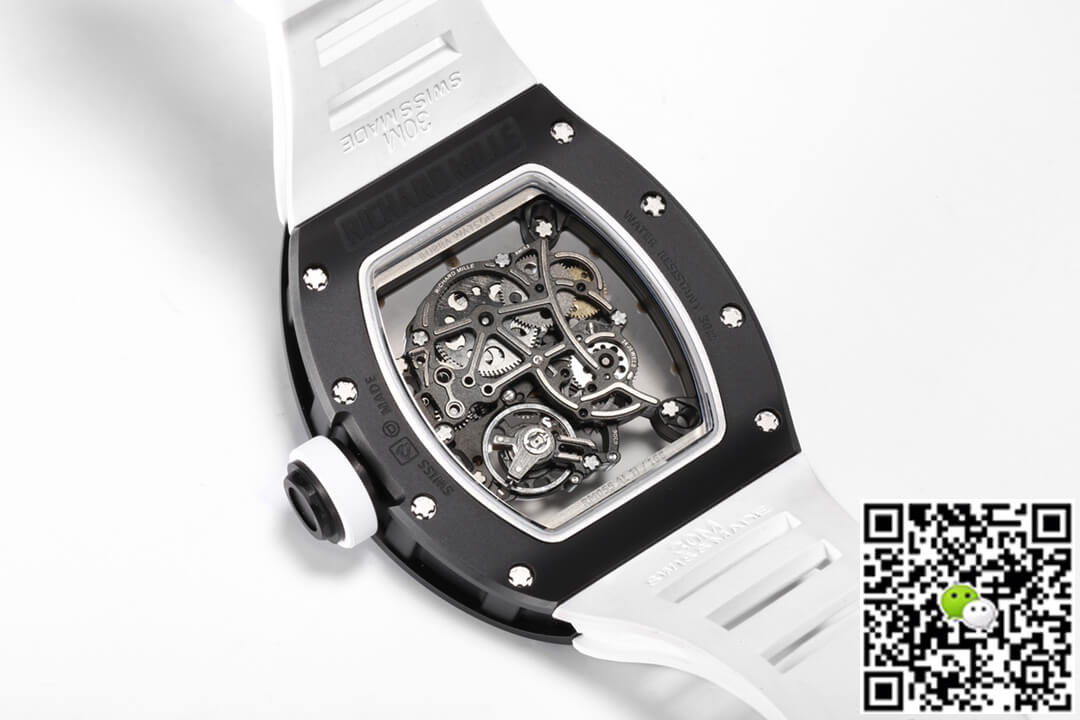 Richard Mille RM-055 BBR Factory White Rubber Strap