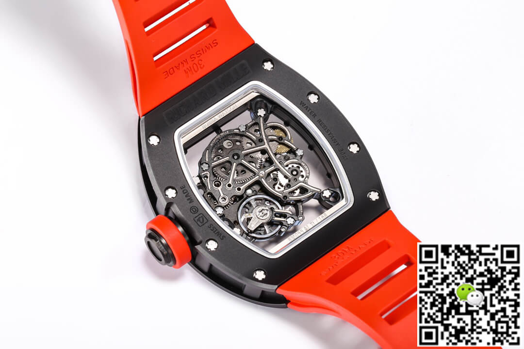 Richard Mille RM-055 BBR Factory Ceramic Case Red Strap