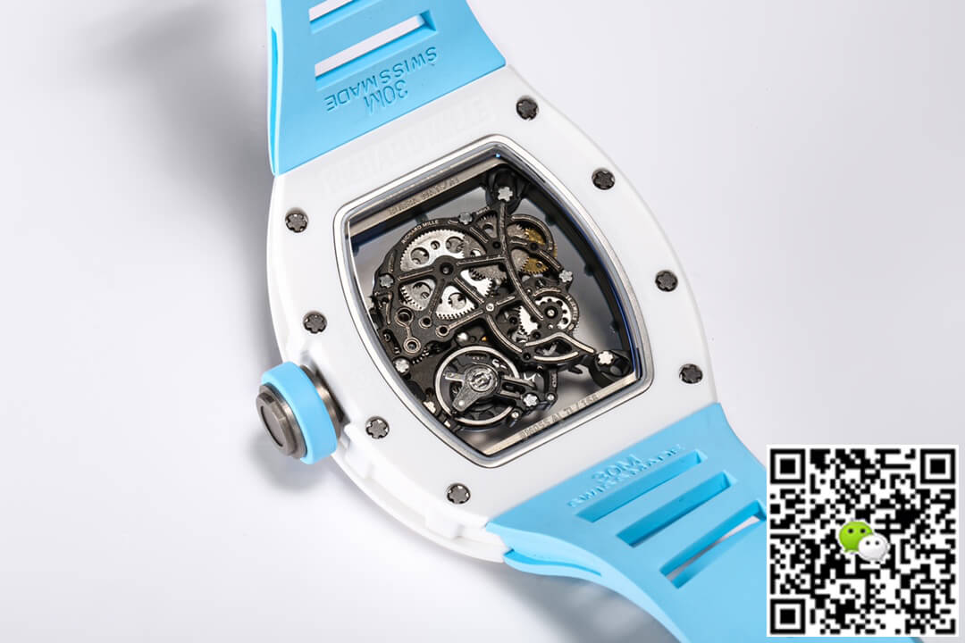 Richard Mille RM-055 BBR Factory Ceramic Case Blue Strap