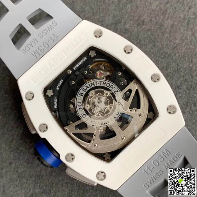 Richard Mille RM-011 KV Factory White Ceramic Case