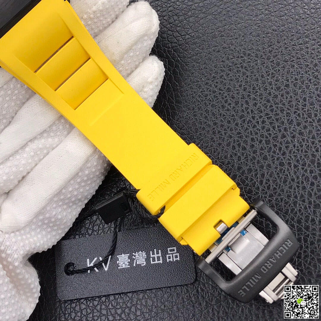 Richard Mille RM-011 KV Factory Forged Carbon Yellow Strap