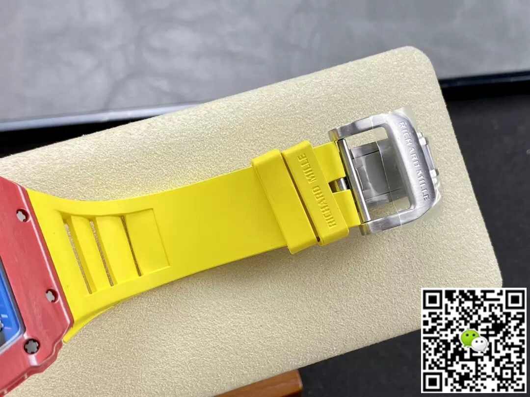Richard Mille RM35-02 T+ Factory Carbon Fiber Case Yellow Rubber Strap
