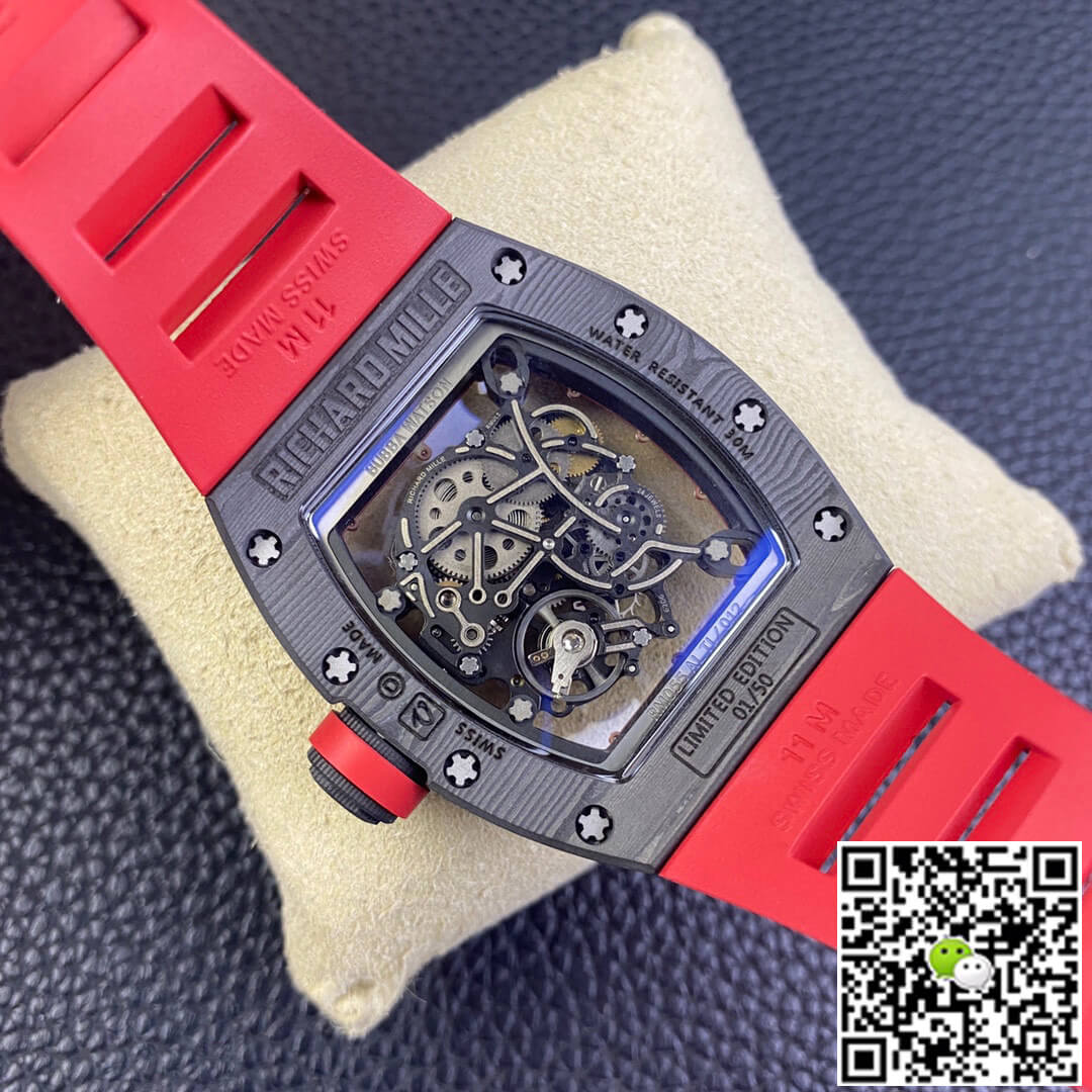 Richard Mille RM055 NTPT BBR Factory Carbon Fiber Red Strap