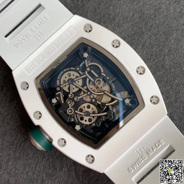 Richard Mille RM055 KV Factory White Ceramic Skeleton Dial