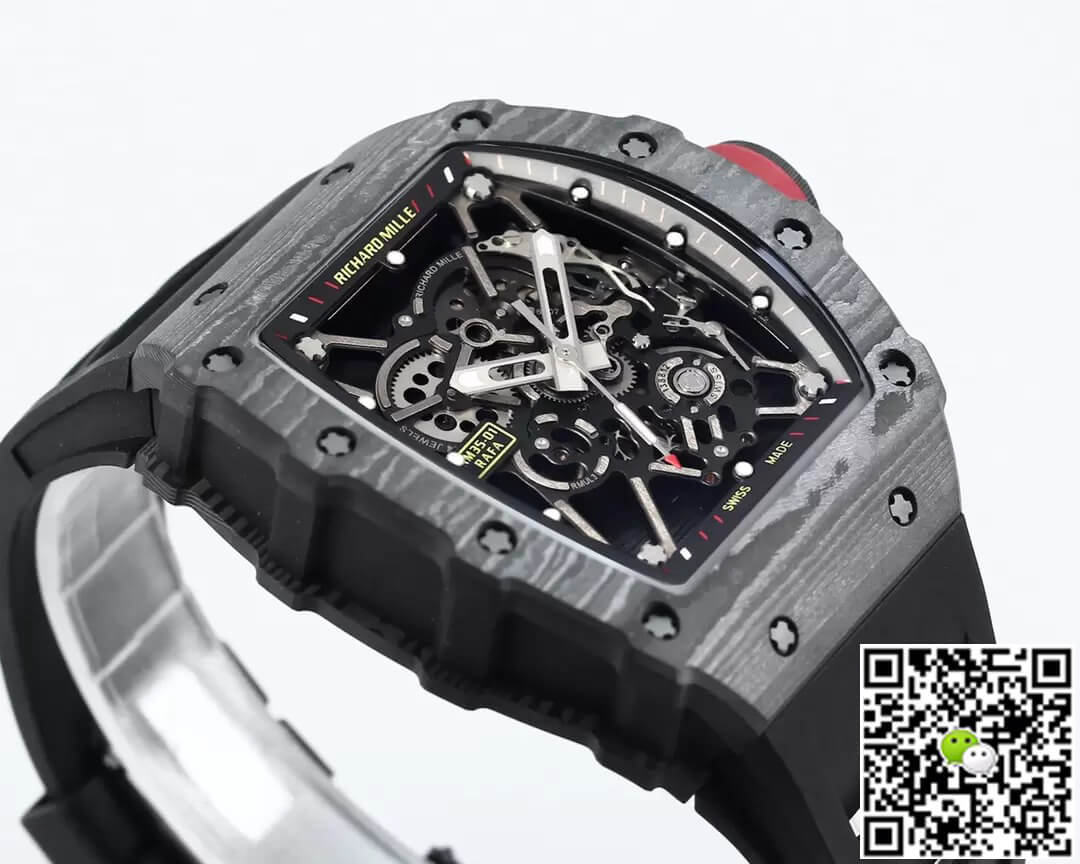 Richard Mille RM35-01 BBR Factory Black Rubber Strap