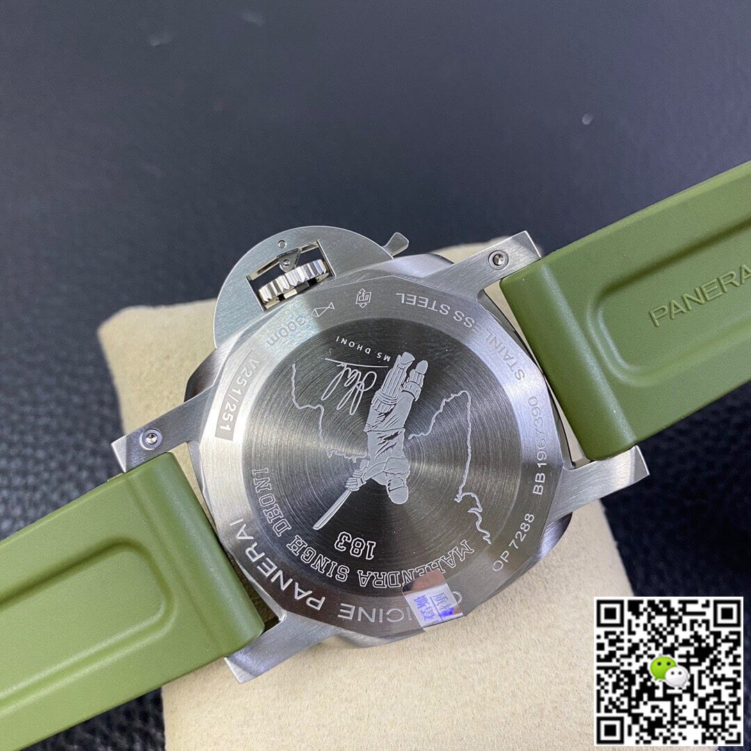 Panerai Luminor PAM01056 VS Factory Green Rubber Strap