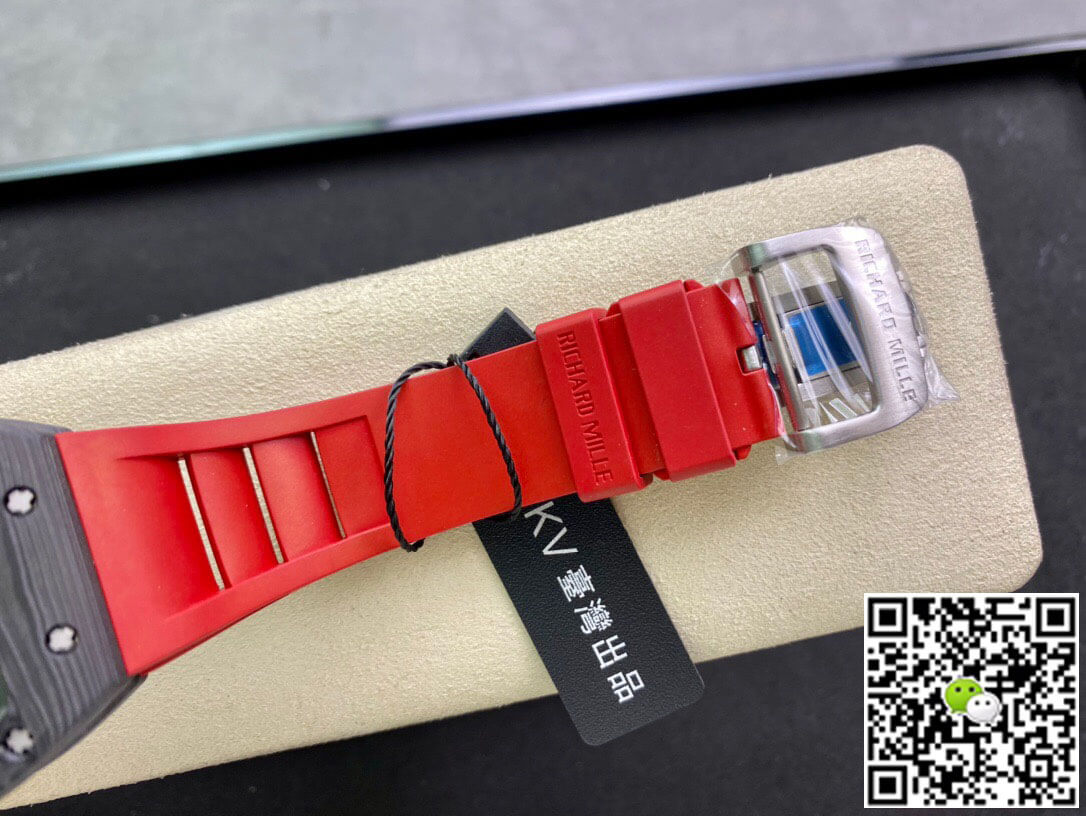 Richard Mille RM055 KV Factory V2 Carbon Fiber Red Strap