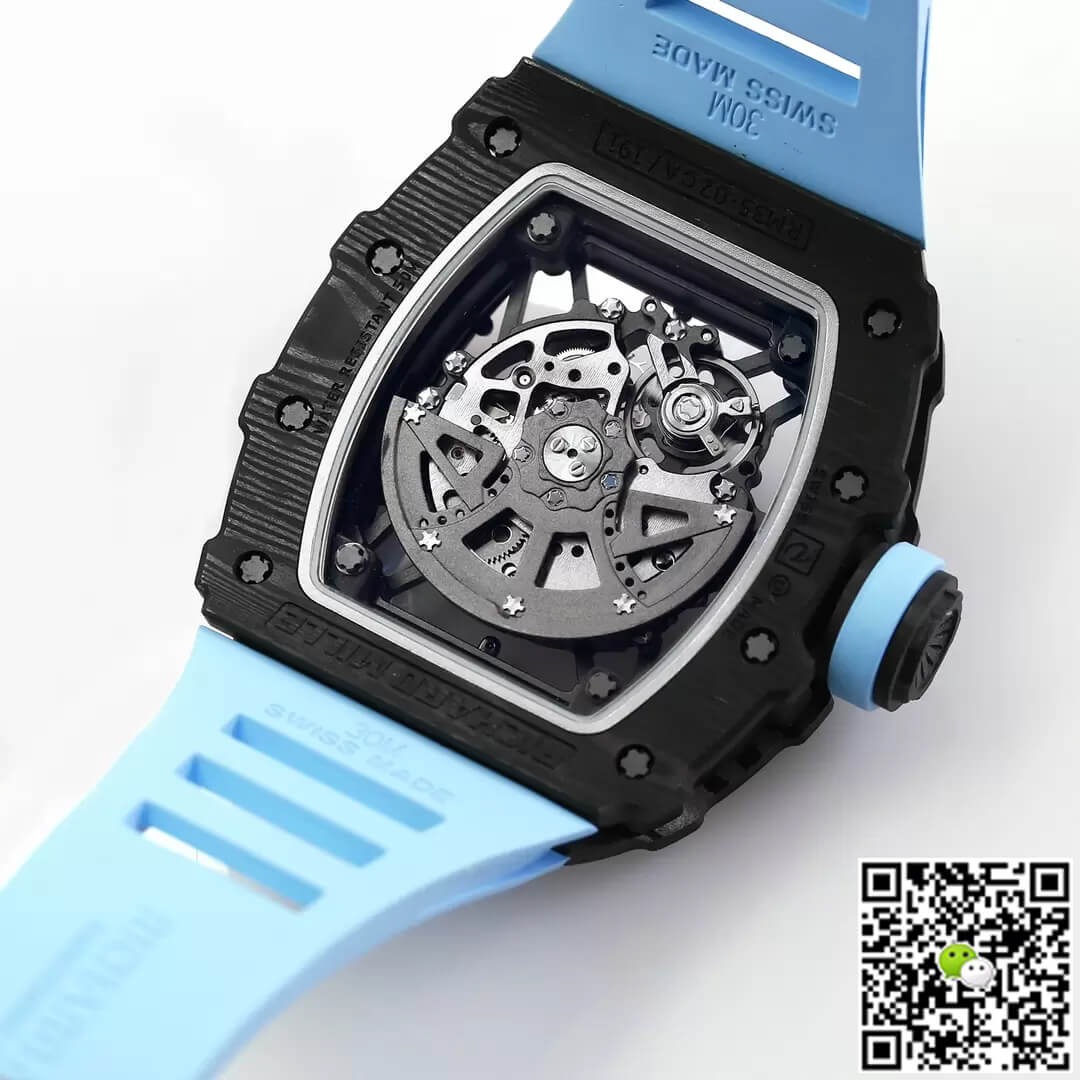 Richard Mille RM35-02 BBR Factory Blue Rubber Strap
