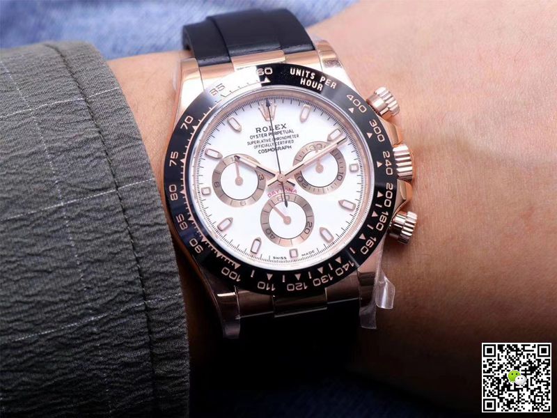 Rolex Daytona M116515LN-0019 Noob Factory White Dial 4130 Movement
