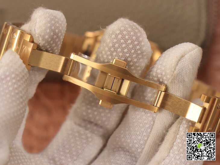 Cartier De Santos WSSA0010 BV Factory 18K Gold White Dial