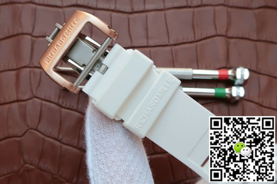 Richard Mille RM055 KV Factory White Ceramic Rubber Strap